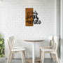 Wallity Dont Forget To Smile Escultura de pared de madera y metal